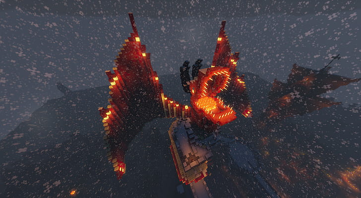 Dragon, Minecraft wallpaper