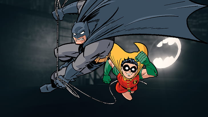 Batman & Robin Comic Action, Comic, Batman wallpaper