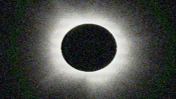 2024 eclipse, eclipse, monochrome, TV, Void wallpaper