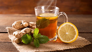 Mint tea, Lemons wallpaper