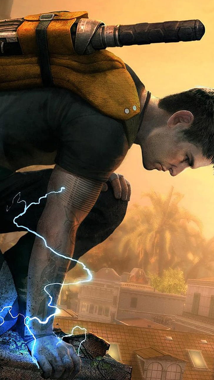 inFAMOUS game android, phone wallpaper