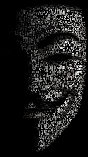 hacker, typography, technology, anonymous phone wallpaper