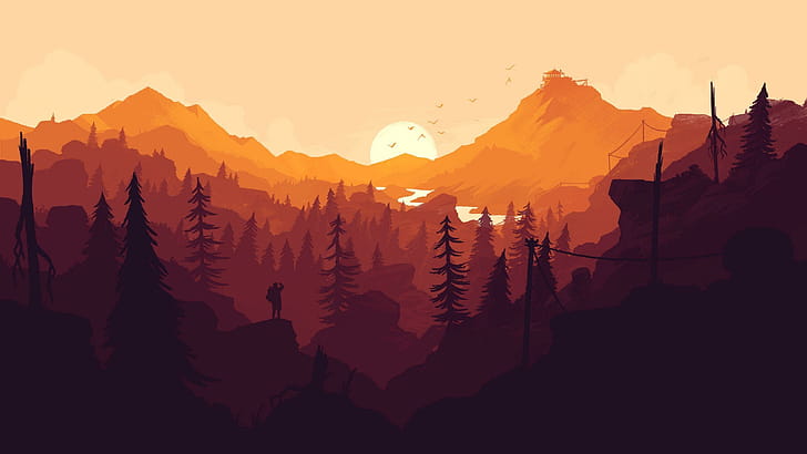 Firewatch, wallpaper