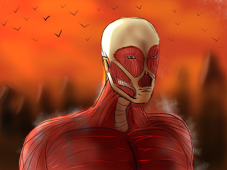 colossal, Attack on Titan wallpaper