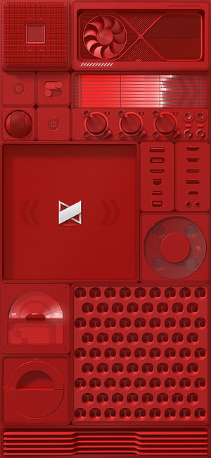 MKB Modules Red, MKB, technology, artistic phone wallpaper
