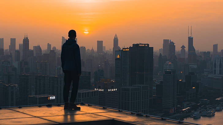 Anime, Rooftop wallpaper