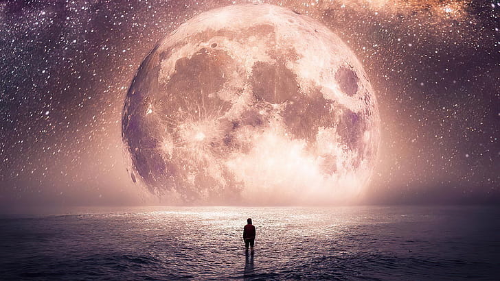 Full moon, Moonlight wallpaper