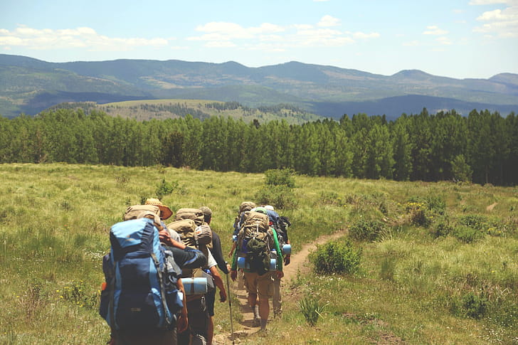 Group trip, Backpacking wallpaper