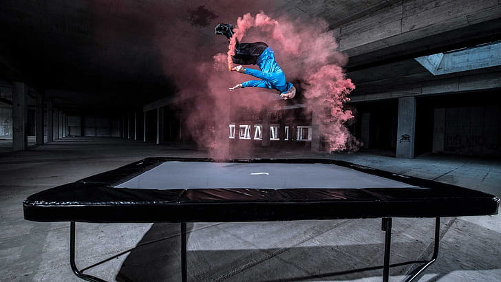 Acrobatic performance, Trampolining wallpaper