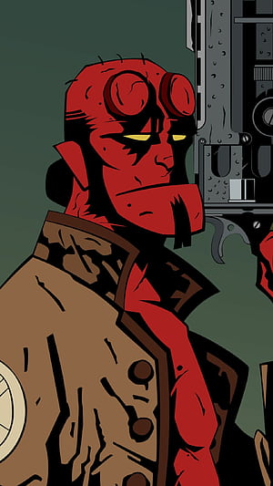 Hellboy artwork,  background, phone wallpaper