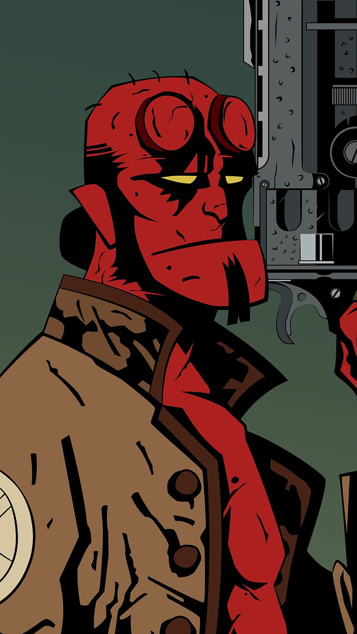 Hellboy artwork,  background, phone wallpaper