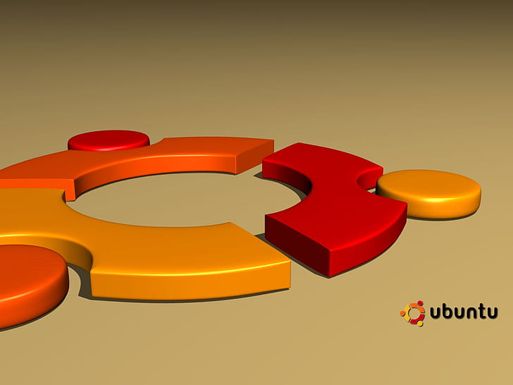 Ubuntu 3d Logo, ubuntu, linux, logo, computer, 3d wallpaper