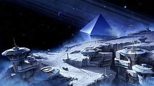 Futuristic Pyramid: Sci-Fi Structure, Sci Fi, Structure wallpaper