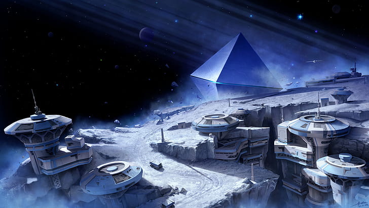 Futuristic Pyramid: Sci-Fi Structure, Sci Fi, Structure wallpaper