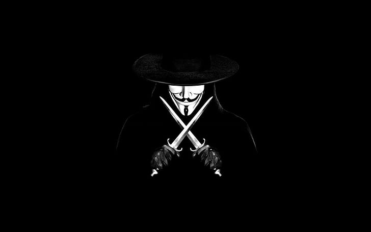 Anonymus Vendetta Sword, anonymus, hacker, computer wallpaper