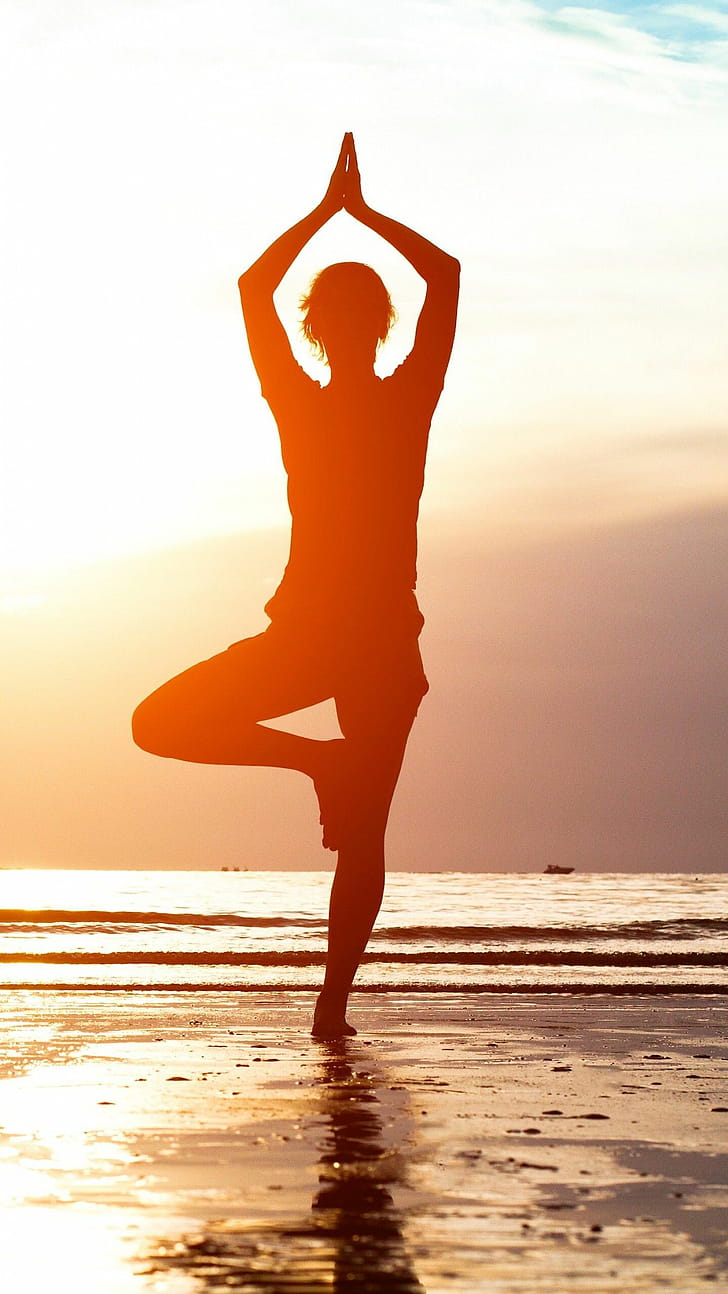 Balancing exercise, Yoga phone wallpaper