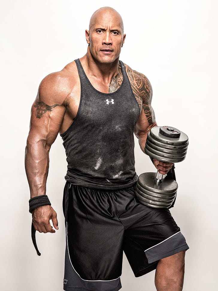 Dwayne Johnson, Workout phone wallpaper