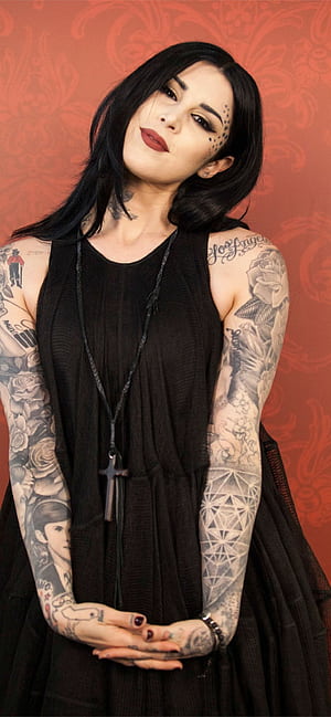 Kat Von D, iPhone , Personalized visuals, Custom look phone wallpaper