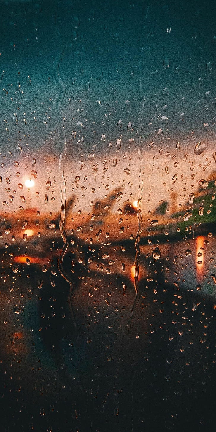 Rainy sunset, Top phone wallpaper