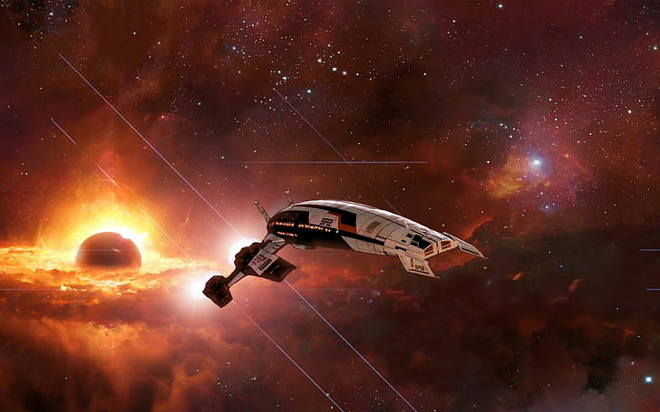Normandy, Mass Effect 2, wallpaper