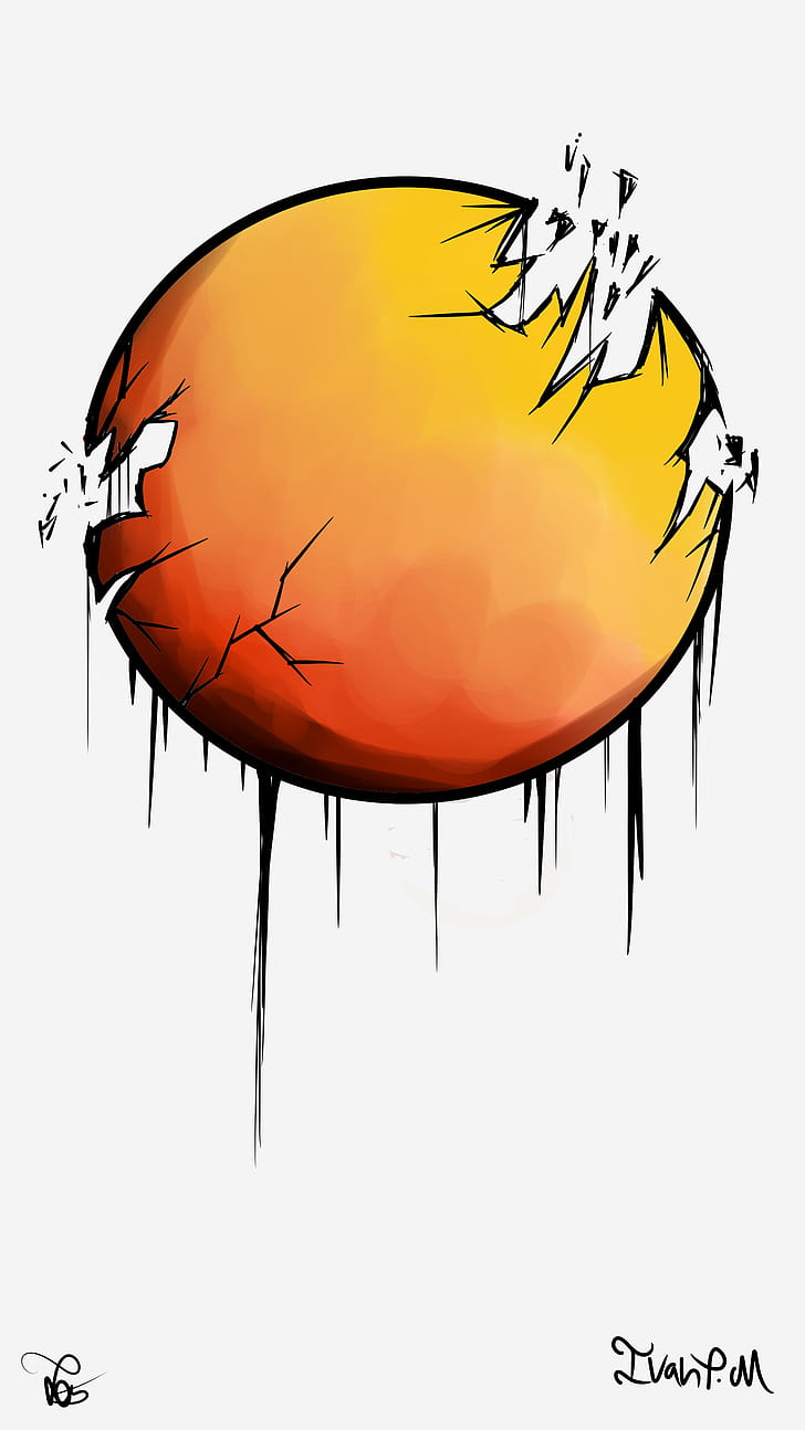 Moonspot, drawing, eclipse, artistic, moon phone wallpaper