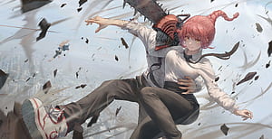Chainsaw Man Makima And Denji , chainsaw-man, anime, artist, artwork, digital-art wallpaper