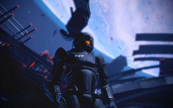 Commander Shepard, Mass Effect 2, Gaming wallpaper