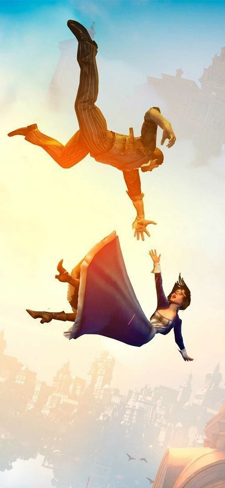 BioShock Infinite, Mind-bending plot, Striking visuals, Captivating characters phone wallpaper