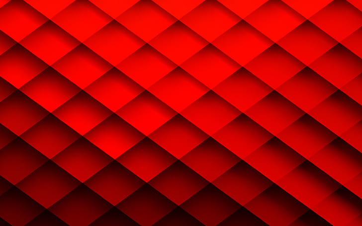 3D Square, Red Checked wallpaper