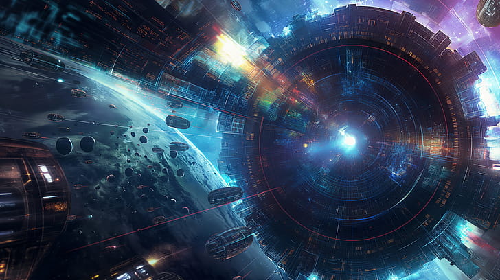 Hyperspace Gateway - Sci-Fi Spaceship, Sci Fi, spaceship wallpaper