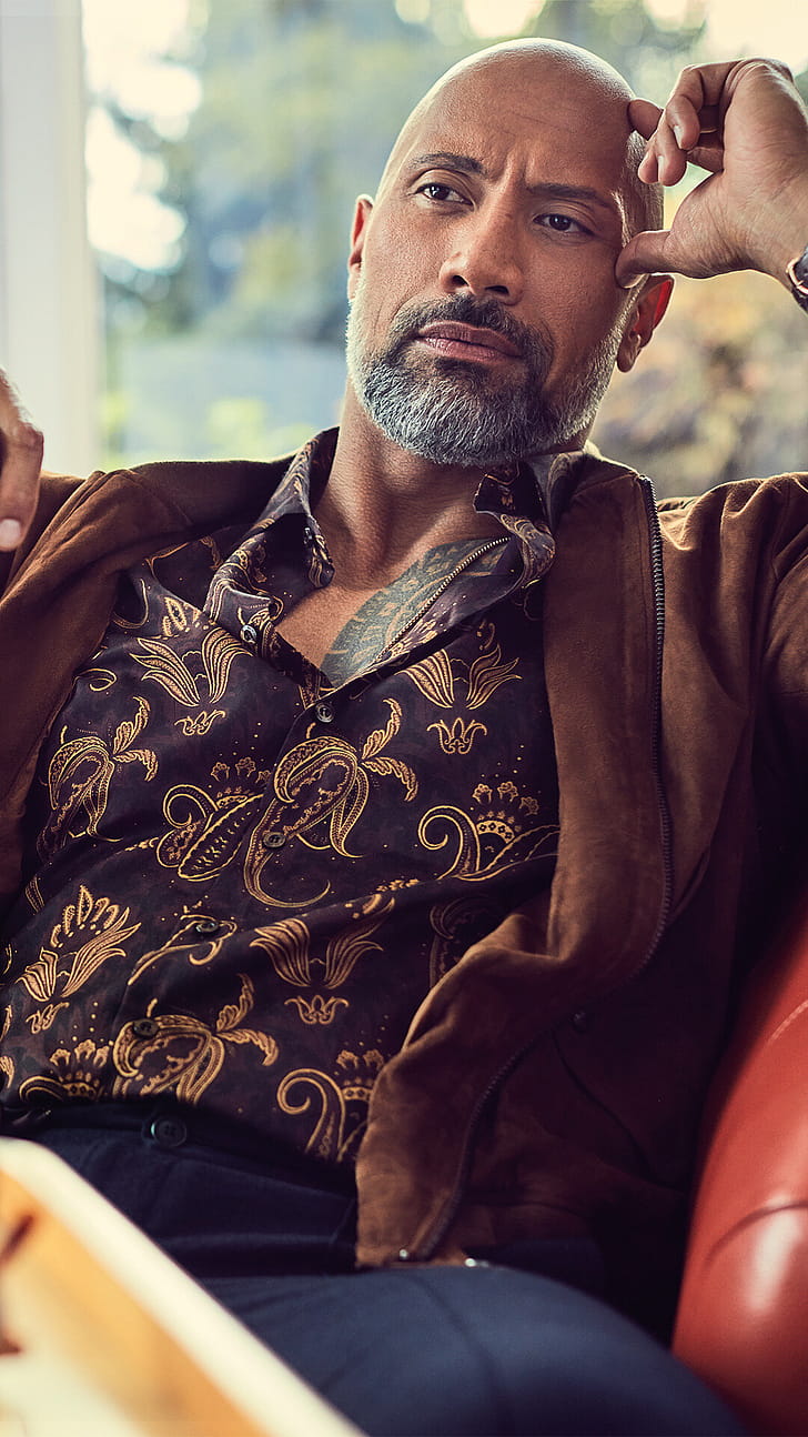 Dwayne Johnson, InStyle 2017, phone wallpaper