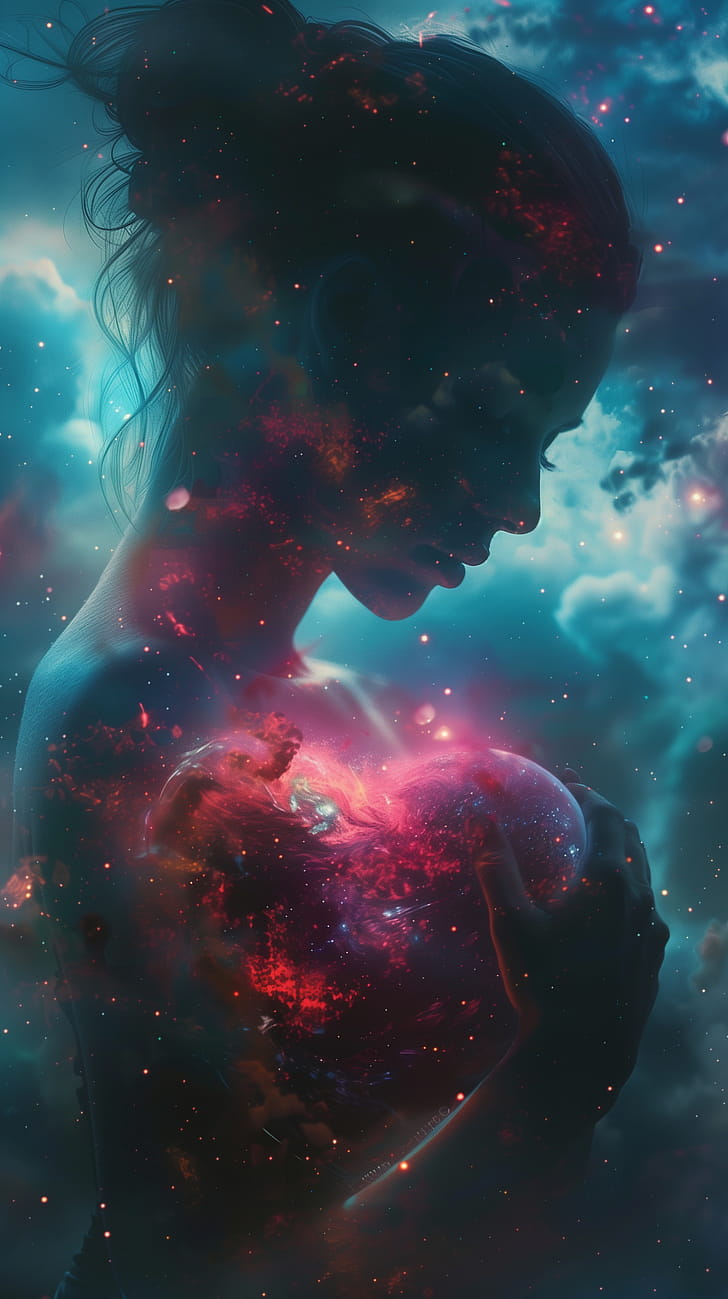 Cosmic Heartache, heart phone wallpaper