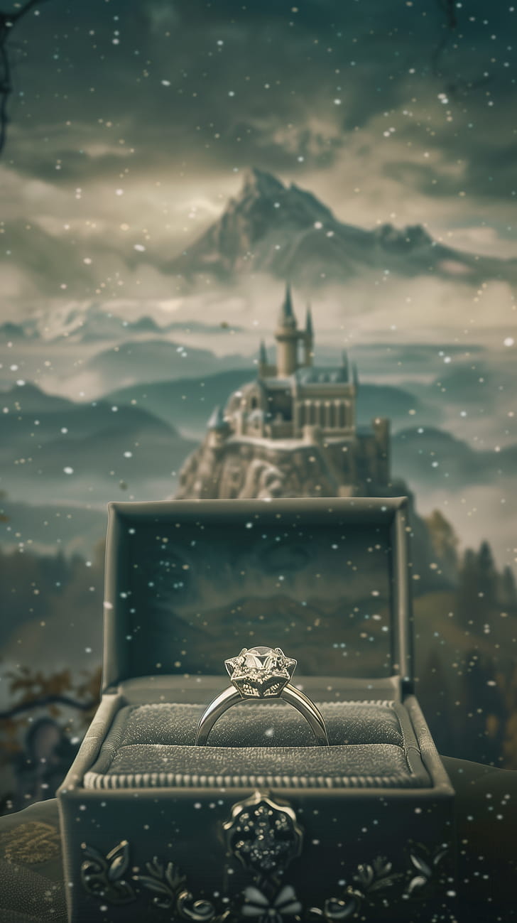 Enchanted Diamond Ring  -  , ring, diamond, diamond ring phone wallpaper