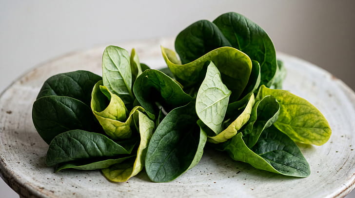 Spinach Serenity —, Vegetable wallpaper