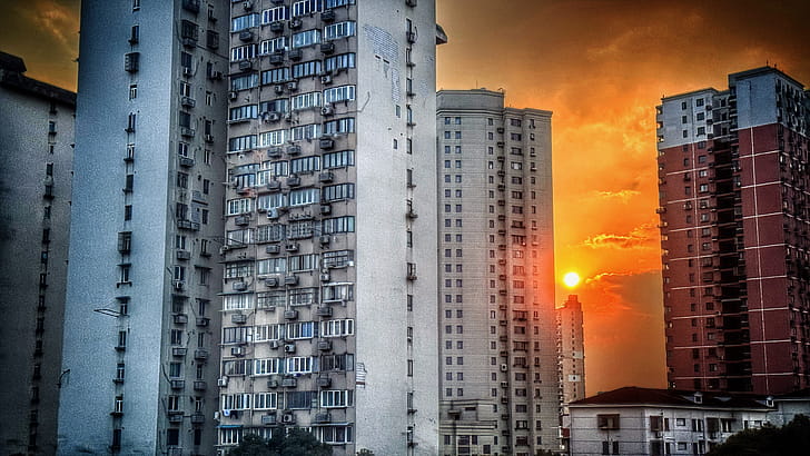 city, sunlight wallpaper