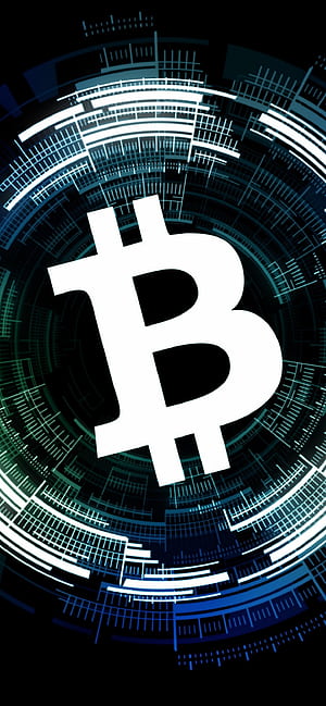 Bitcoin  , Cryptocurrency, Black background, Technological theme phone wallpaper