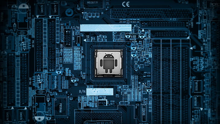 Android Circuit Board, android, computer wallpaper