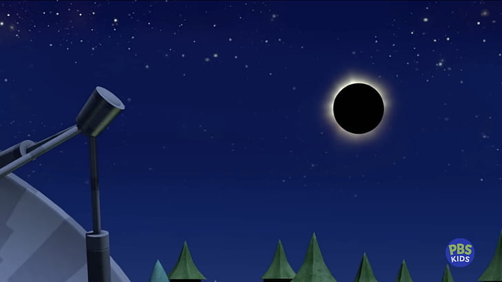 eclipse, solar eclipse, starry sky, TV Show, Ready Jet Go! wallpaper