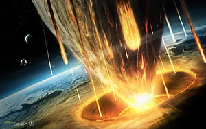 Collision, Meteors wallpaper