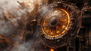 The mega clockwork structure, clock, Time, clockwork wallpaper