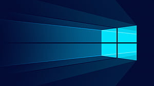 Microsoft, Windows 10 , , Blue background wallpaper