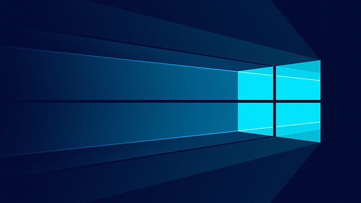 Microsoft, Windows 10 , , Blue background wallpaper