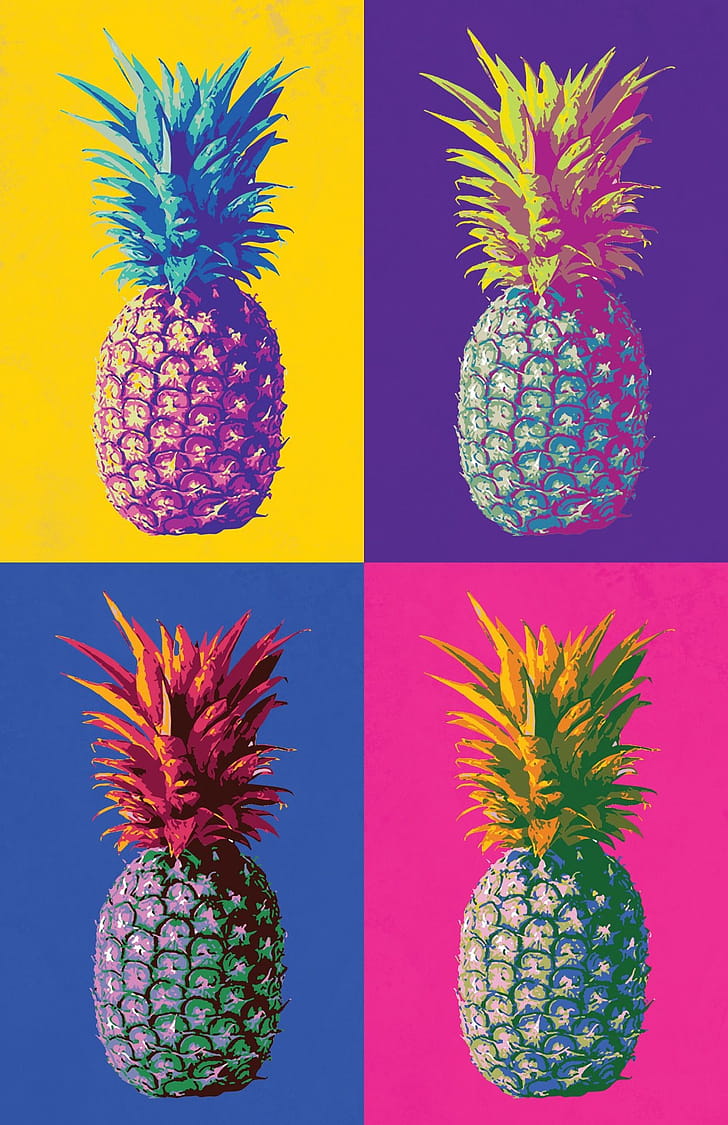 Pineapple, Andy Warhol phone wallpaper