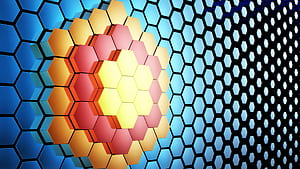 3D pattern, Honeycombs wallpaper