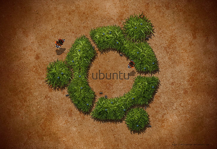 Ubuntu Logo 1, ubuntu, linux, logo, computer wallpaper