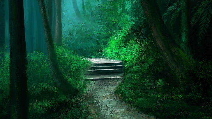 Greenery,  , Path, Forest wallpaper