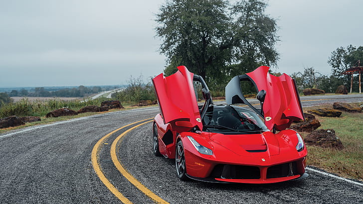 LaFerrari, Doors up, wallpaper