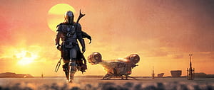Mandalorian dual screen , Top wallpaper