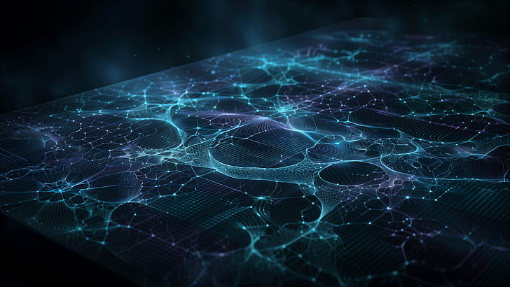 Ambient Network — Abstract Digital Techscape, Technology wallpaper