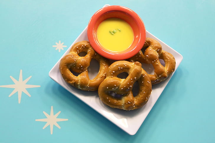 Cheese dip, Pretzel wallpaper